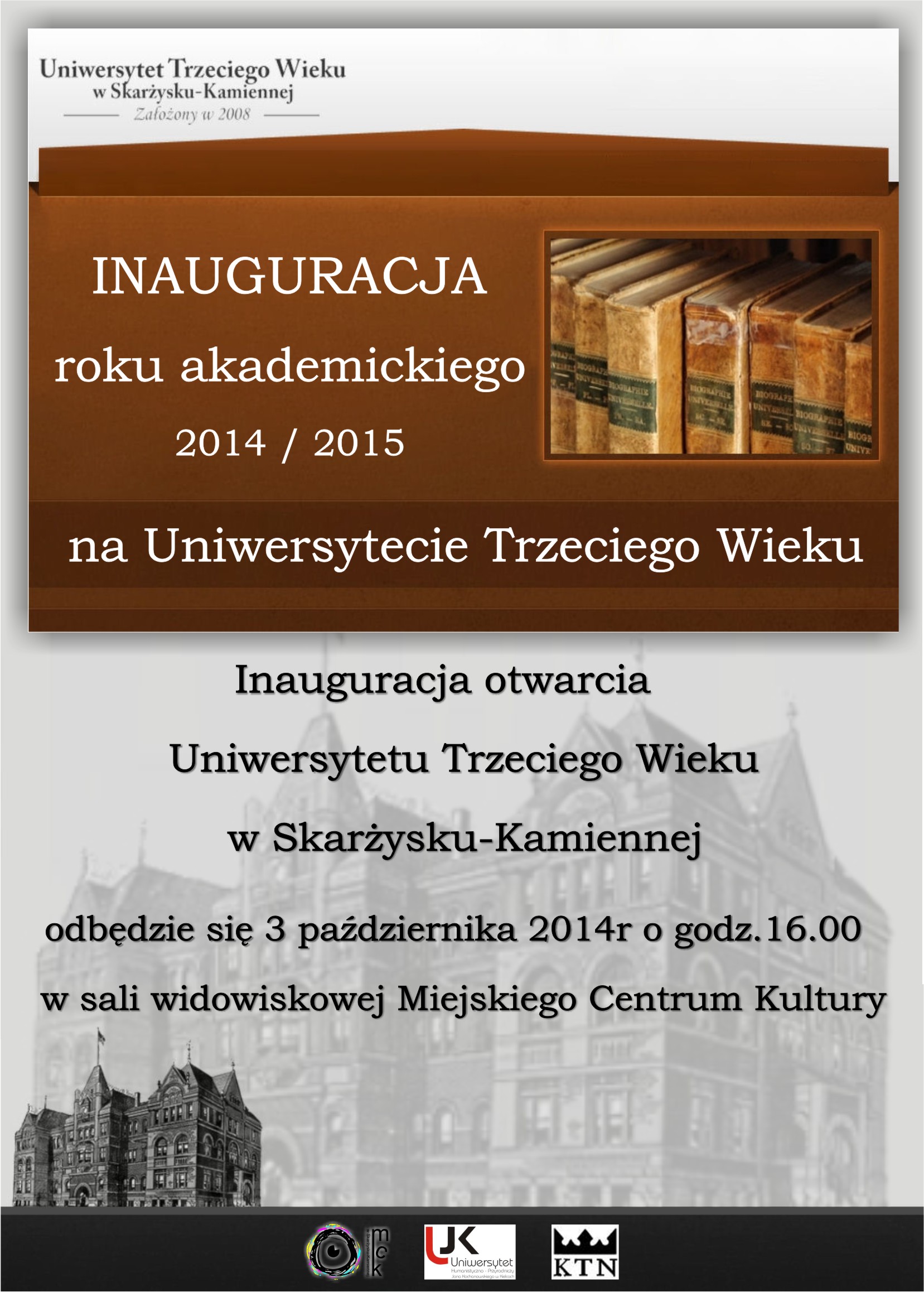 inauguracja roku akademickiego 2014 2015 plakat