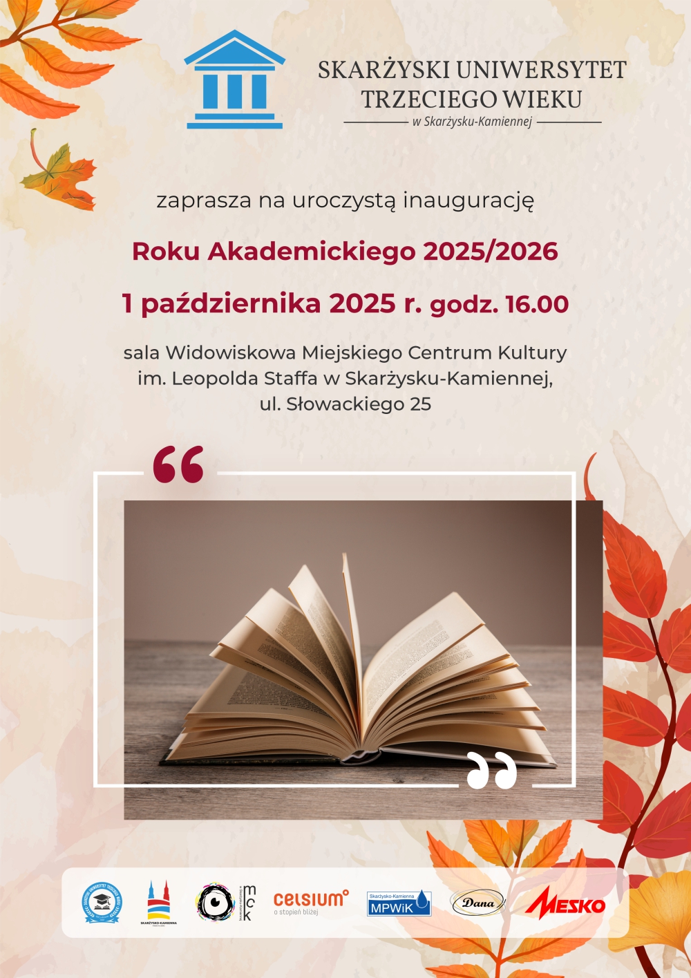 plakat inauguracja roku 2025 2026