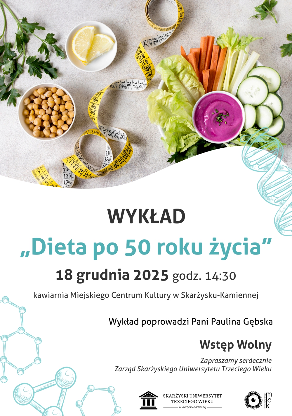 plakat wyklad medyczny Dieta po 50 roku zycia