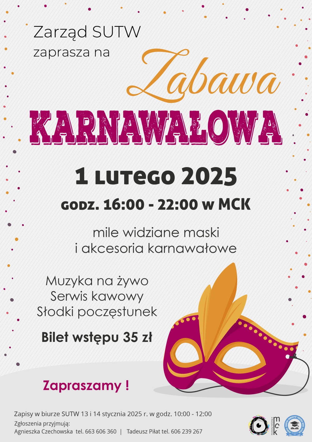 zabawa karnawoalowa 2025 plakat