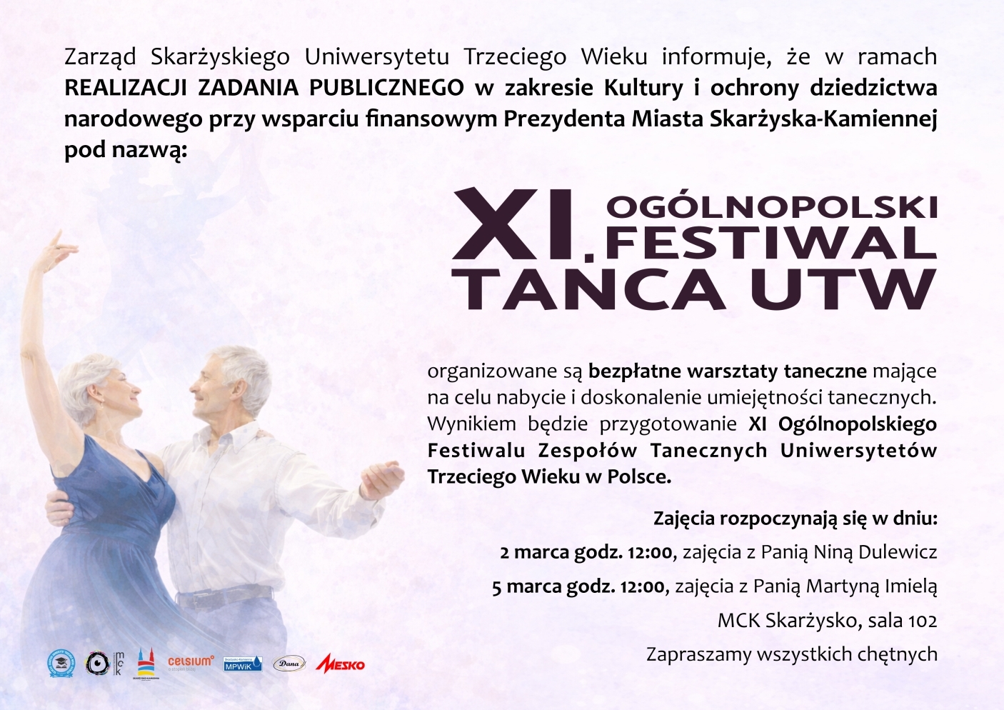 ogloszenie XI Festiwal Zespolow UTW