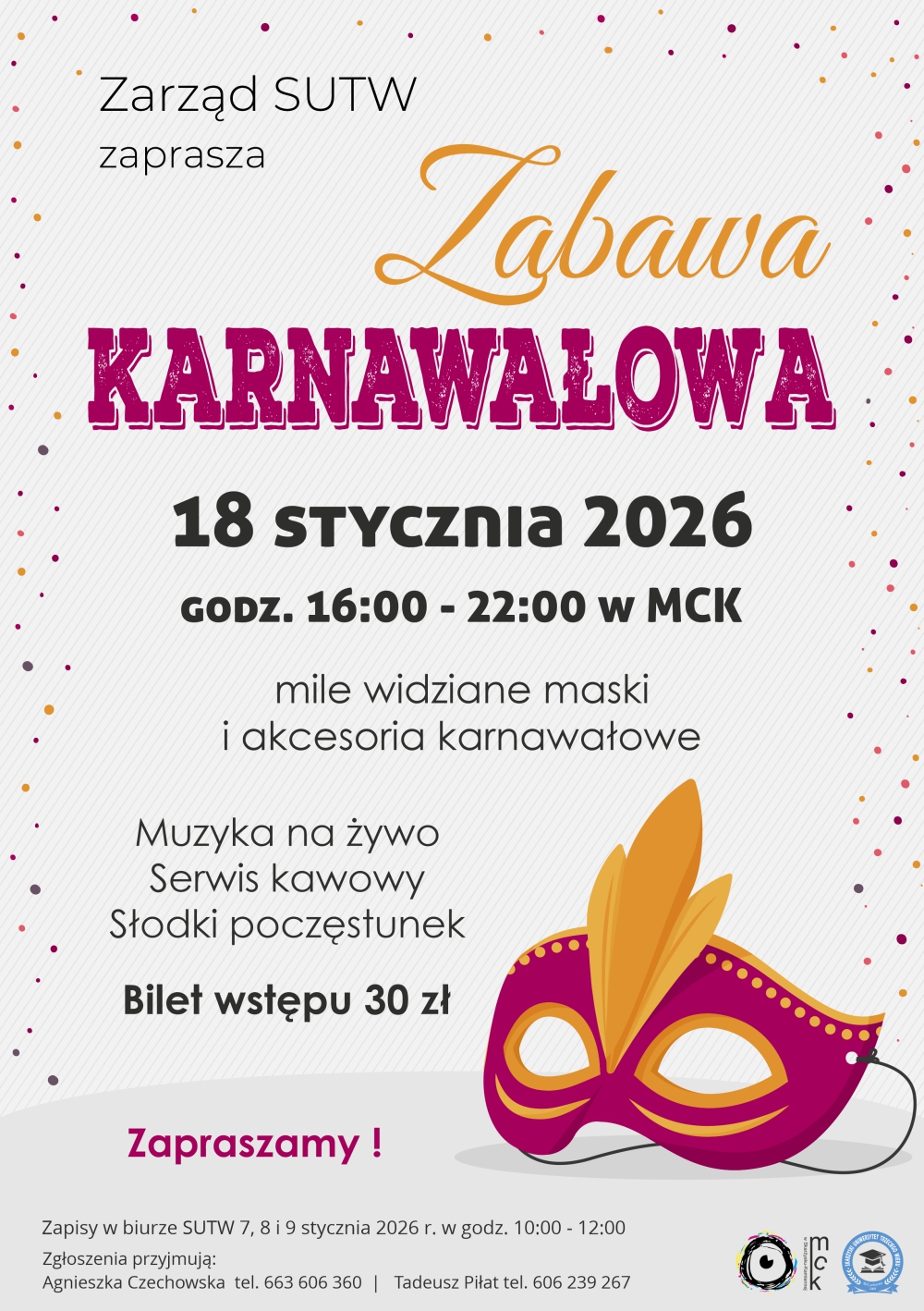 zabawa karnawoalowa 2026 plakat